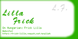 lilla frick business card